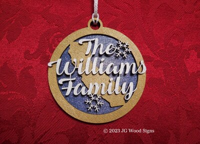 State Outline Name Christmas Ornaments Gift Layered Wood JGWoodSigns Ornament Williams-B10 - image1